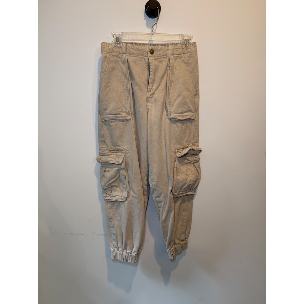 AllSaints Women Sand Beige Cargo Jogger Pants Utility Trousers Size US 6 UK 10